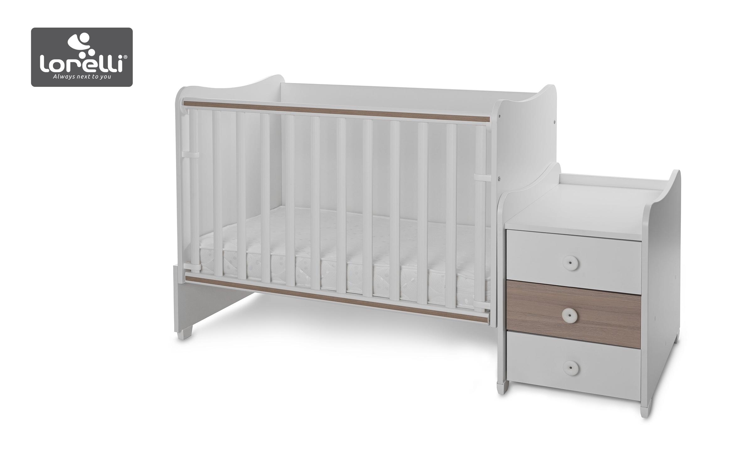 Бебешки кревет Maxi Plus New, бел  + килибар  2